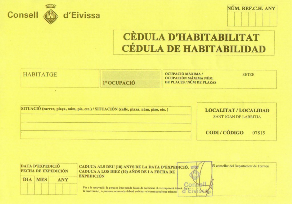 Neues zur Cédula de Habitabilidad | Ibiza Immobilien