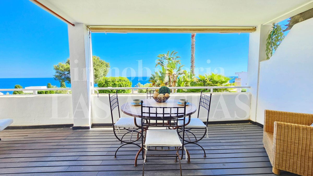 Ibiza Roca Llisa - Sonnige Wohnung in gepflegter Wohnanlage mit tollem Meerblick im Verkauf