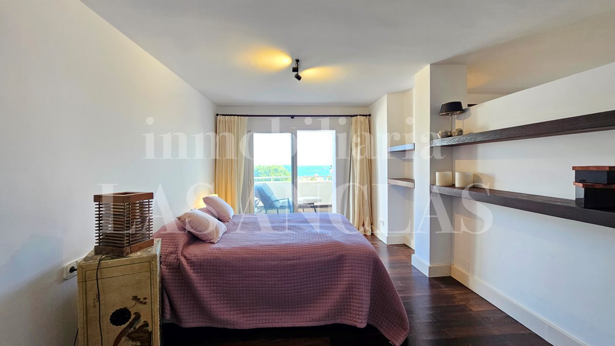 Ibiza Roca Llisa - Sonnige Wohnung in gepflegter Wohnanlage mit tollem Meerblick im Verkauf