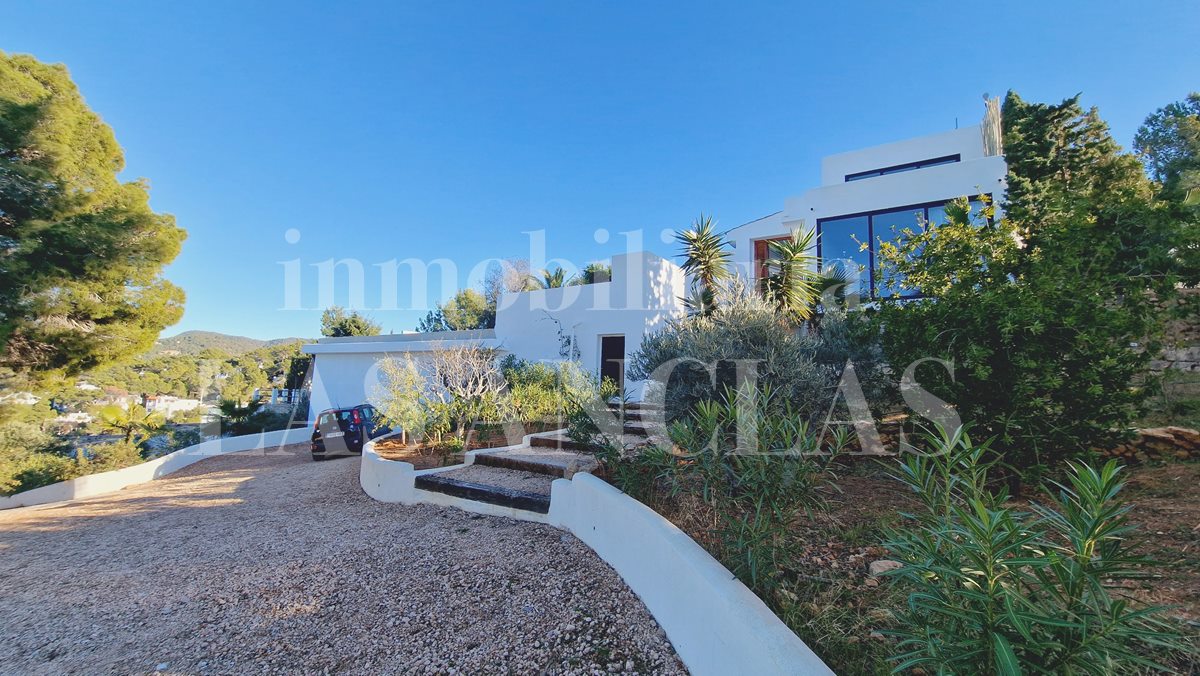 villa with natural stone tower west coast Ibiza for sale