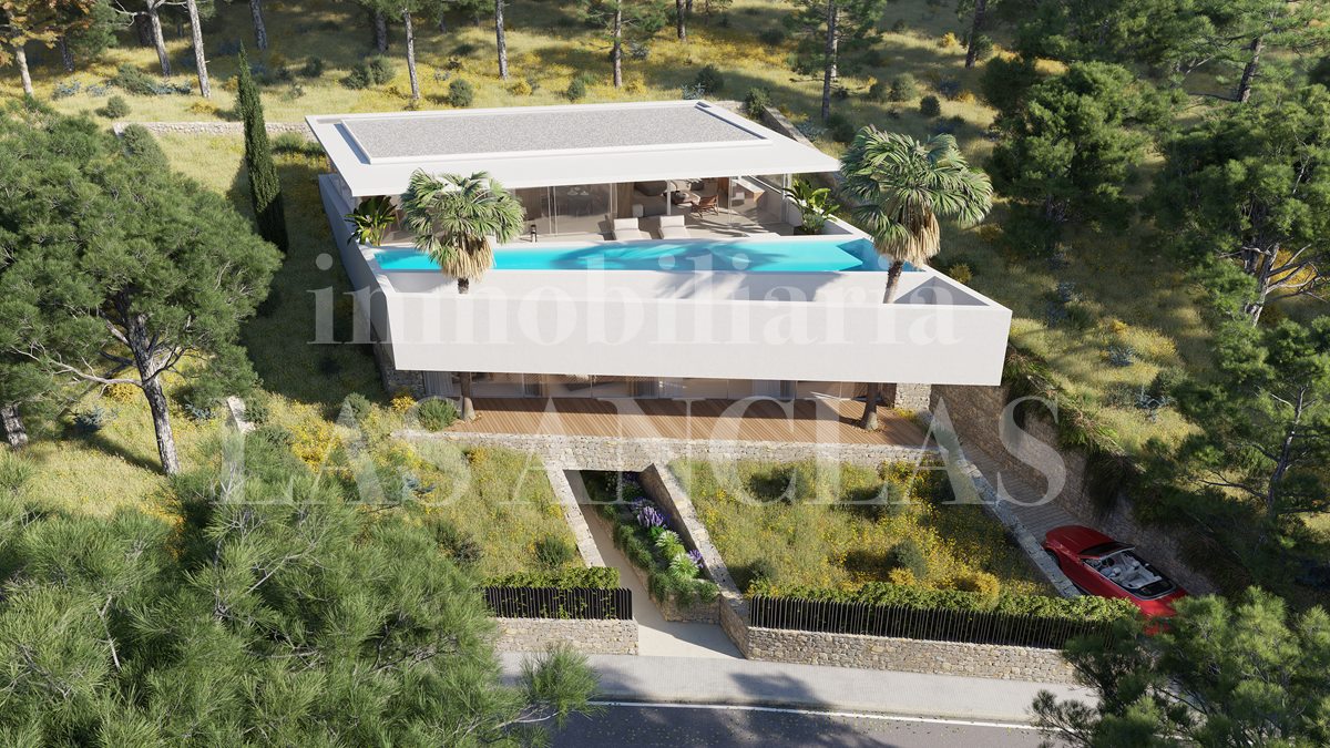 Ibiza Jesús - Villa under construction with elegant architecture and minimalist lines for sale