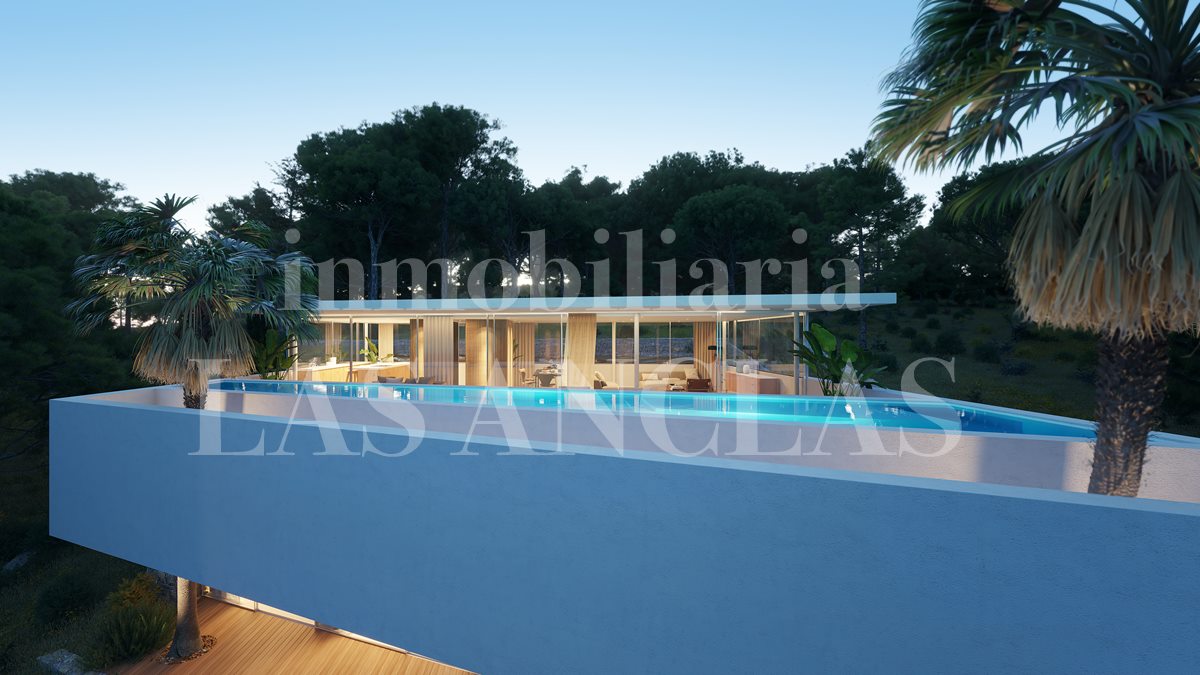 Ibiza Jesús - Villa under construction with elegant architecture and minimalist lines for sale