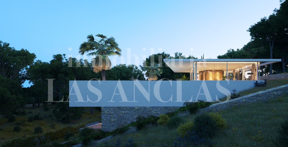 Ibiza Jesús - Villa under construction with elegant architecture and minimalist lines for sale