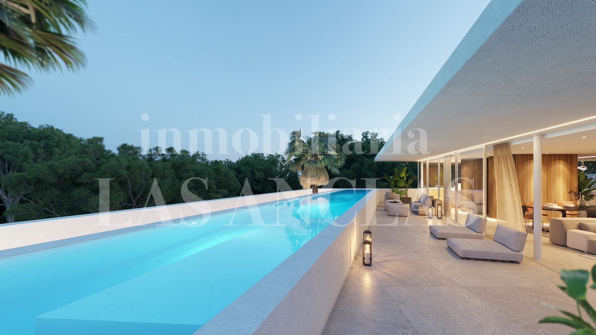 Ibiza Jesús - Villa under construction with elegant architecture and minimalist lines for sale