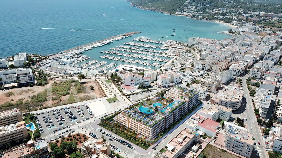 Ibiza Santa Eulalia - Luxury built flats under construction in exclusive residential complex next to the harbour for sale