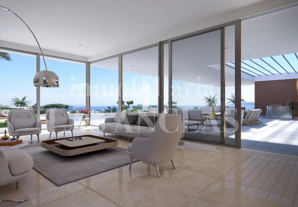 Ibiza Talamanca - Urban land with approved licence for 2 villas with pool and views to the sea for sale