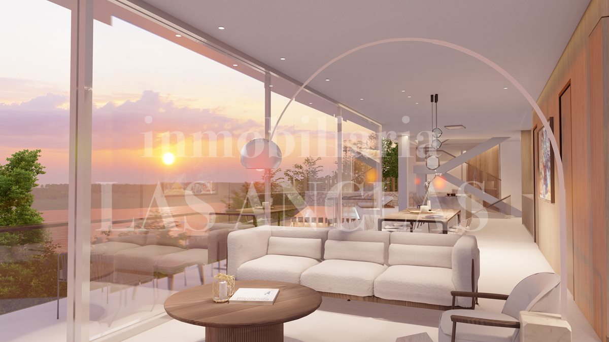 Ibiza Westküste - Grundstück mit Meerblick und Projekt für moderne Villa im Verkauf