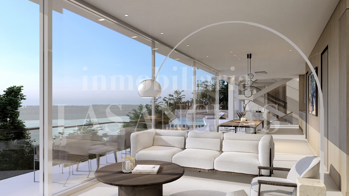 Ibiza Westküste - Grundstück mit Meerblick und Projekt für moderne Villa im Verkauf