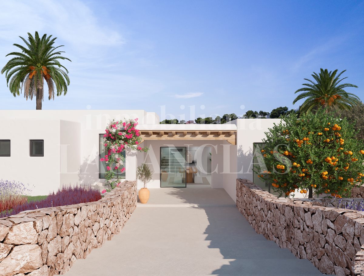 Ibiza Talamanca - Seafront! Exceptional plot with project and licence for a villa with private access to the sea for sale