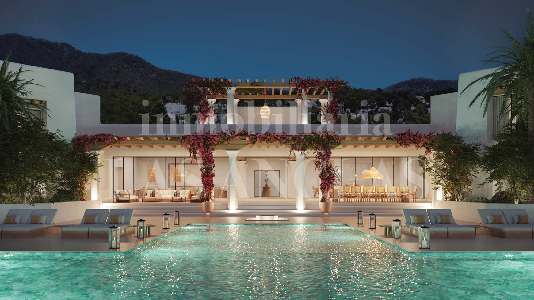  Ibiza San Carlos - Plot with Blakstad project for property of 1000m² in first sea line with private boathouse