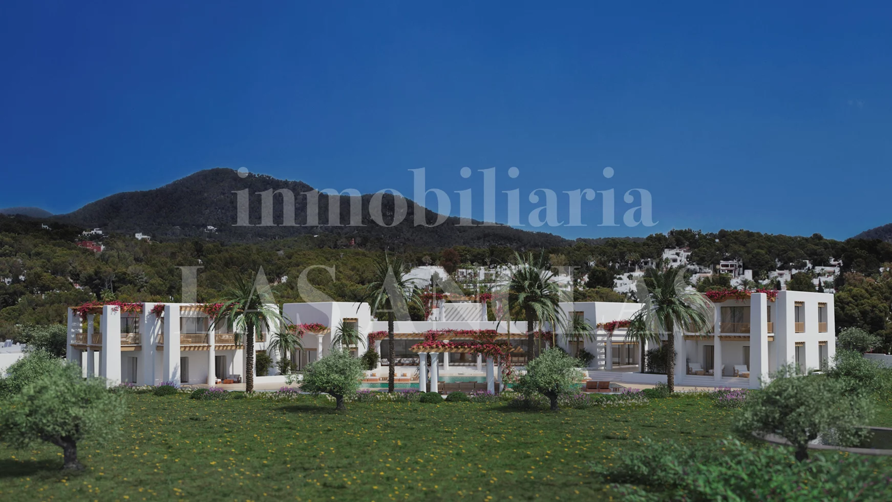  Ibiza San Carlos - Plot with Blakstad project for property of 1000m² in first sea line with private boathouse