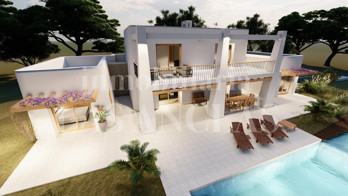 Ibiza Sant Jordi - Land with basic project for two-storey villa with pool and basement for sale