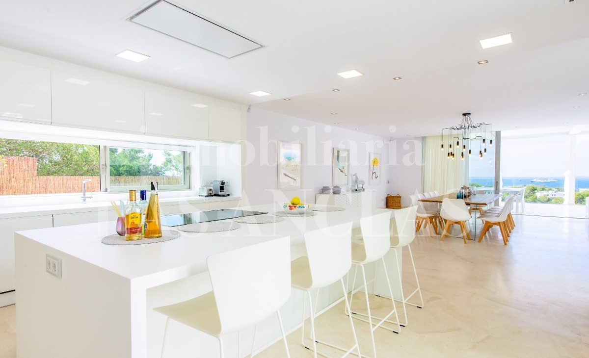 Ibiza Talamanca - Stylish modern villa with lift and stunning sea views for sale