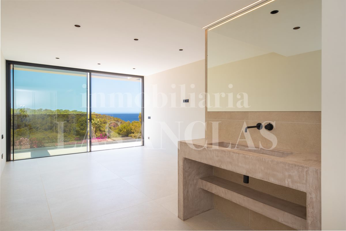 Ibiza west coast - Exclusive brand new villa with 2 swimming pools and views to the sea and the sunset for sale