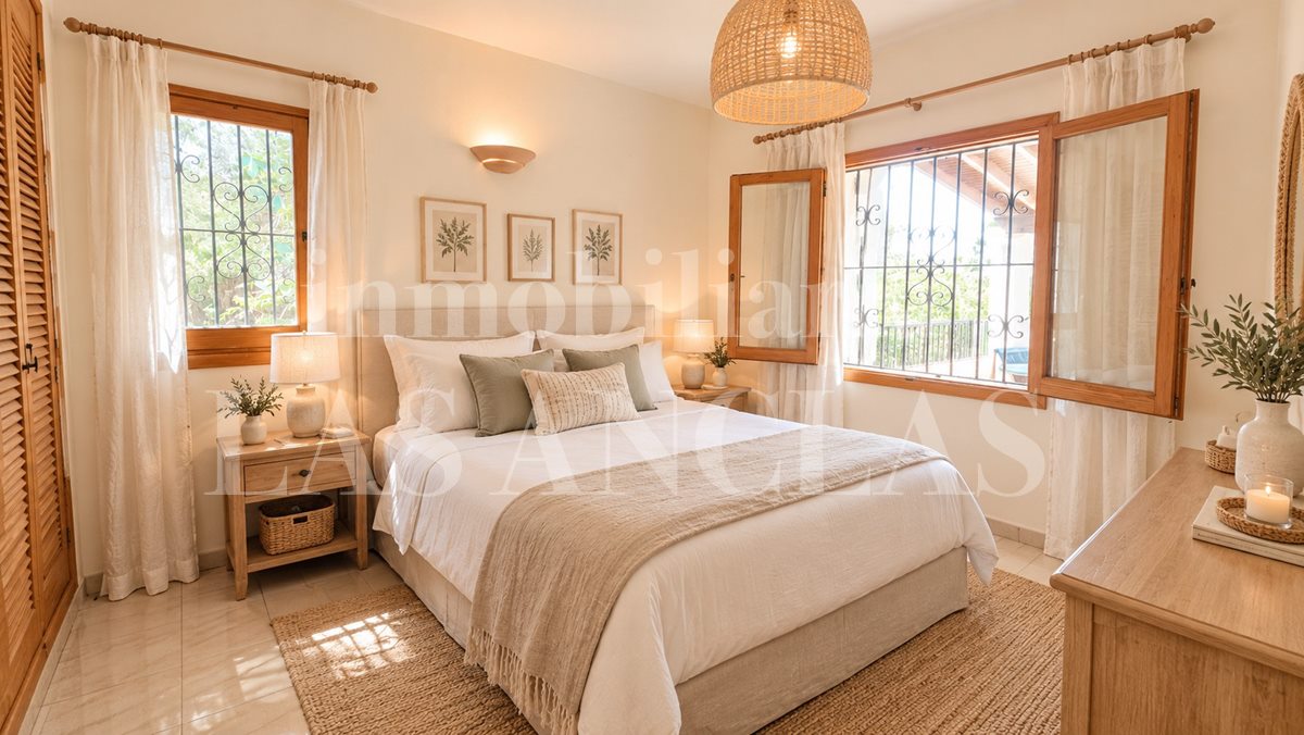 Ibiza Jesús - Rental license! Spacious villa with tennis court and views of Dalt Vila and the sea til salg