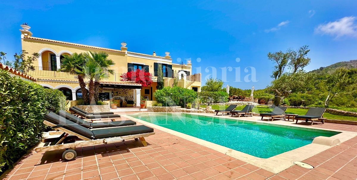 Ibiza San José - A unique retreat! Beautiful finca of 3 separate units surrounded by a lush garden and panoramic views for sale