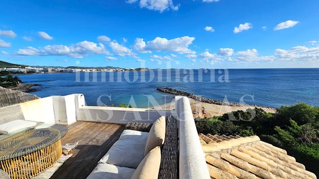 Ibiza Siesta - ¡1ª línea mar y playa! Luminoso adosado de esquina con vistas frontales para comprar