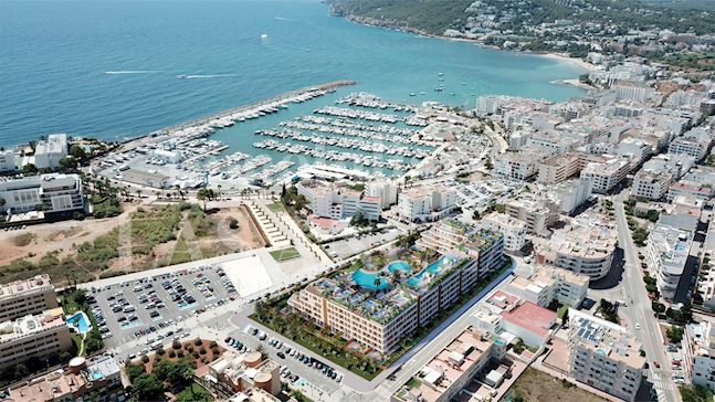 Ibiza Santa Eulalia - Luxury built flats under construction in exclusive residential complex next to the harbour to buy