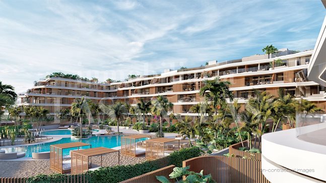 Ibiza Santa Eulalia - Luxury built flats under construction in exclusive residential complex next to the harbour to buy