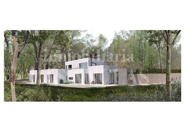 Ibiza San Lorenzo - Terreno con licencia y proyecto para villa moderna en entorno rural para comprar