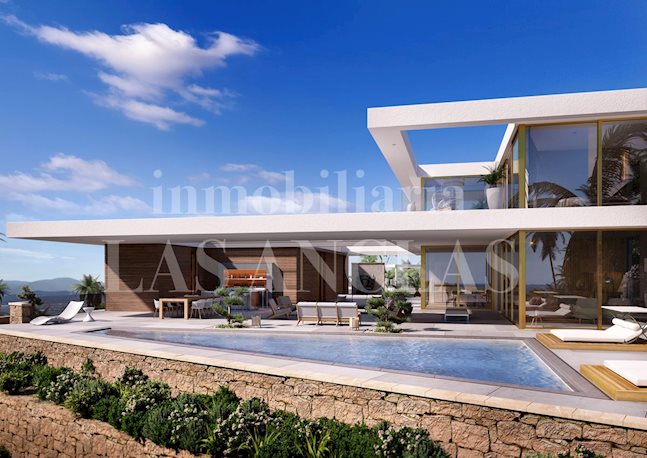 Ibiza Talamanca - Urban land with approved licence for 2 villas with pool and views to the sea for sale