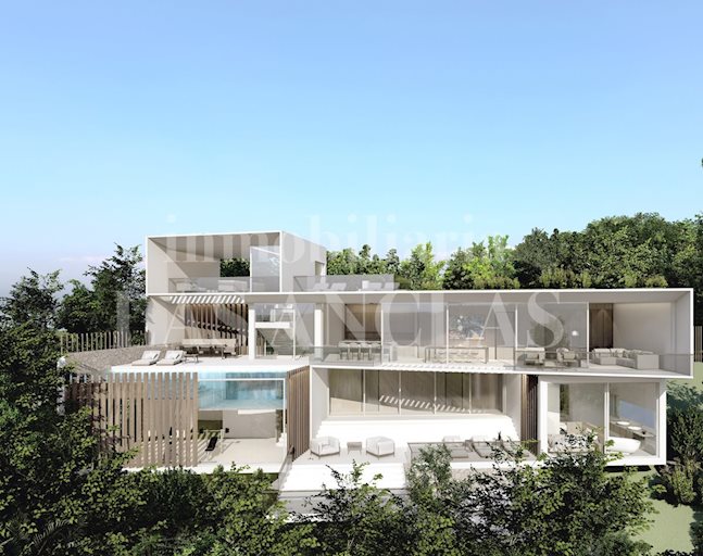Ibiza costa oeste - Terreno con vistas al mar y proyecto para villa moderna en venta