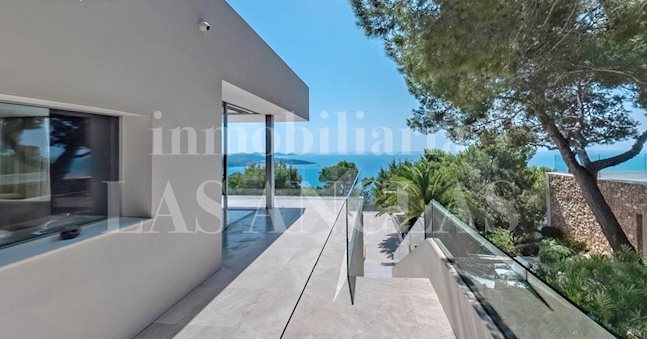 Ibiza San José - Modern design luxury mansion full of privacy and frontal sea views for sale