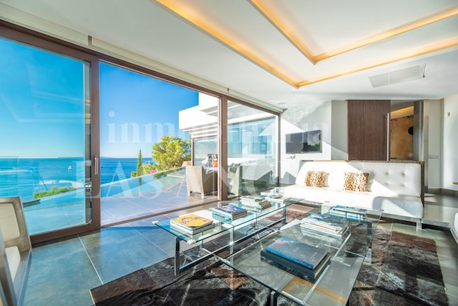 Ibiza near golf course - Stylish modern villa with lift and spectacular sea views for sale