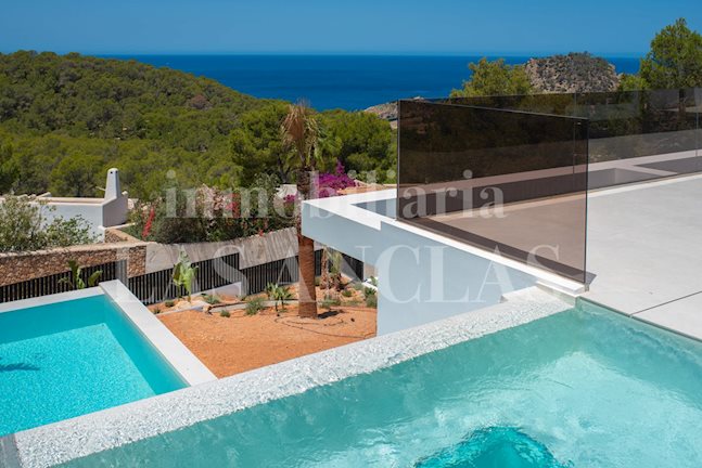 Ibiza Costa Ovest - Esclusiva villa di nuova costruzione con 2 piscine e vista sul mare e sul tramonto per acquistare